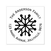 Custom Holiday Snowflake Address Permastempel (Design)