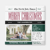 Custom Holiday Times Newspaper Weihnachtsfest Foto Magnet (Vorne)