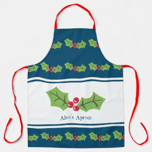 Custom Holly & Berries Weihnachten Schürze