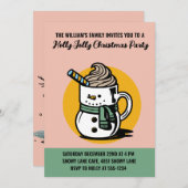 Custom Holly Jolly Christmas Party Einladung (Vorne/Hinten)