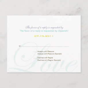 ::custom:Hollyhock & Ampersand Bilingual RSVP Card Karte