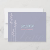 ::custom:Hollyhock & Ampersand Bilingual RSVP Card Karte (Rückseite)