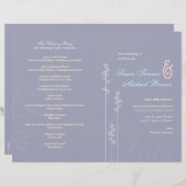 ::custom:Hollyhock & Ampersand Wedding Program (Vorne/Hinten)