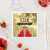 Custom Hollywood Star Birthday Paper Napkins Serviette (Beispiel)
