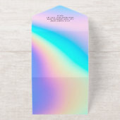 Custom Holographic Modern Elegante Foil All-in-One-Einladung (Außenseite)