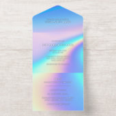 Custom Holographic Modern Elegante Foil All-in-One-Einladung (Innenseite)