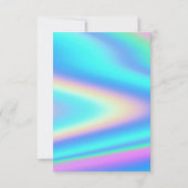 Custom Holographic Modern Elegante Unicorn Party Einladung (Rückseite)