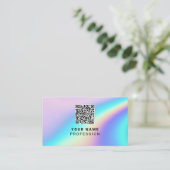 Custom Holographic Qr Code Visitenkarte (Stehend Vorderseite)