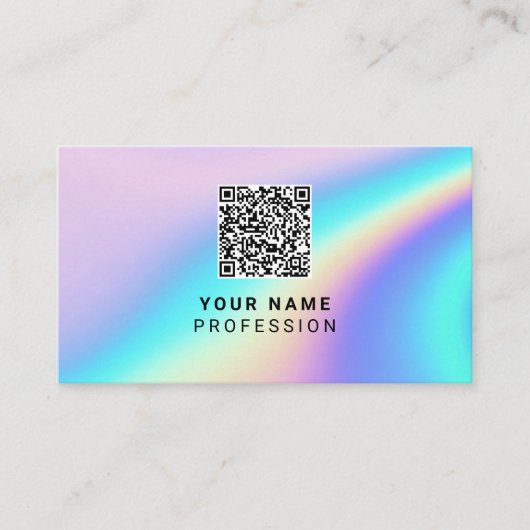 Custom Holographic Qr Code Visitenkarte (Vorderseite)