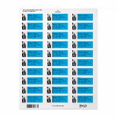 Custom Holstein Calf Eye Rücksendeadresse - Blue (Vorne)