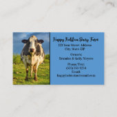 Custom Holstein Cow Business Visitenkarte (Vorderseite)