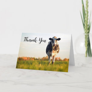 Custom Holstein Kuh Danke Card 12x18