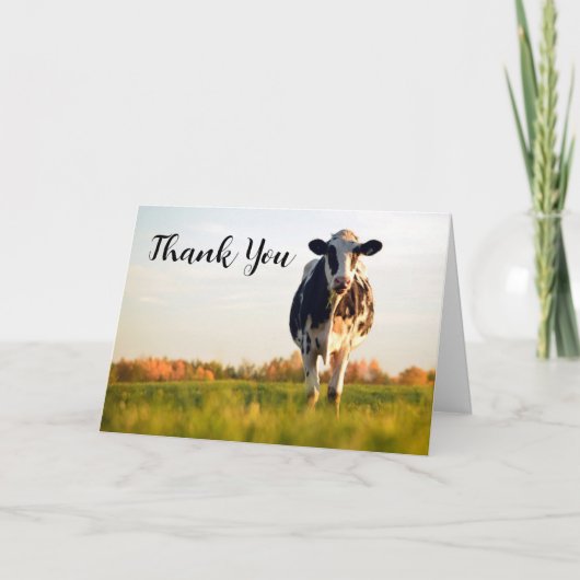 Custom Holstein Kuh Danke Card 12x18 (Vorderseite)