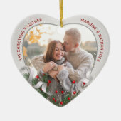 Custom Holy & Pine Silver Frame Foto 1. Weihnachte Keramik Ornament (Vorne)