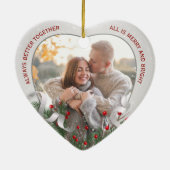 Custom Holy & Pine Silver Frame Foto 1. Weihnachte Keramik Ornament (Hinten)