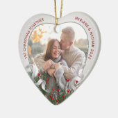Custom Holy & Pine Silver Frame Foto 1. Weihnachte Keramik Ornament (Links)