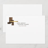 Custom Home Builder Logo Flat Notecard Mitteilungskarte (Vorne/Hinten)