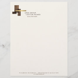 Custom Home Builder Logo Ivory Briefbogen