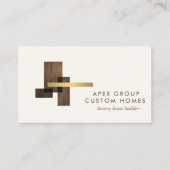 Custom Home Builder Logo Ivory Visitenkarte (Vorderseite)