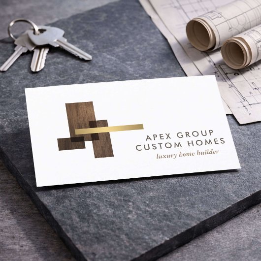 Custom Home Builder Logo Visitenkarte