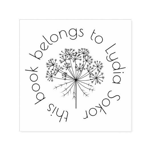 Custom Home Library Permastempel (Design)