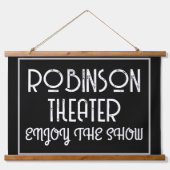 Custom Home Theater Enjoy The Show Wandteppich Mit Holzrahmen (Vorne)