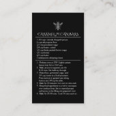 Custom Homemade Caramel-Pecan Bars HoneyBee Rezept Visitenkarte (Rückseite)