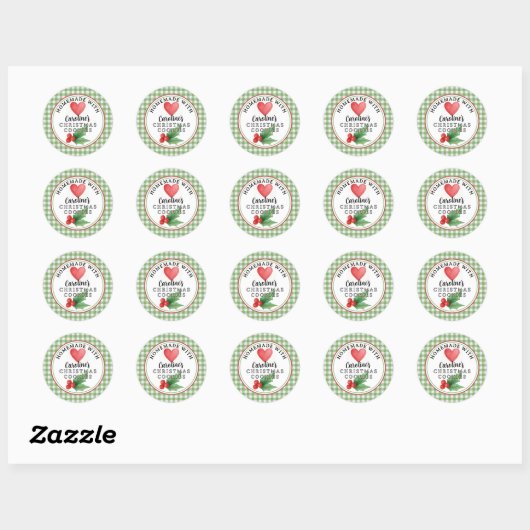 Custom Homemade Christmas Cookies Label Sheet Runder Aufkleber (Blatt)