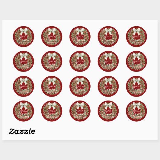 Custom Homemade Christmas Cookies Label Sheet Runder Aufkleber (Blatt)