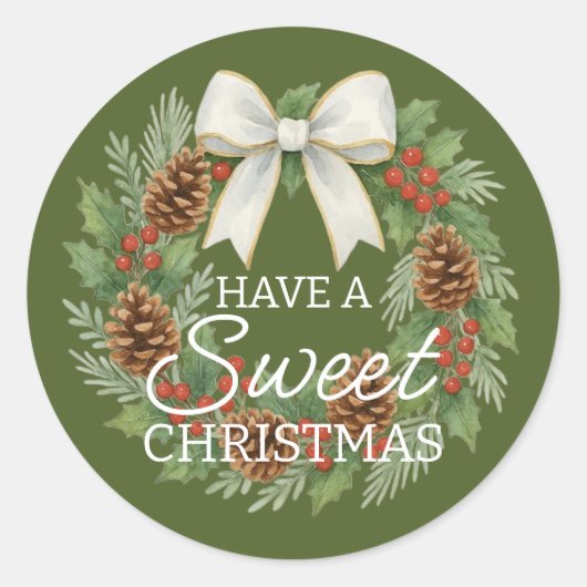 Custom Homemade Christmas Cookies Label Sheet Runder Aufkleber (Vorderseite)