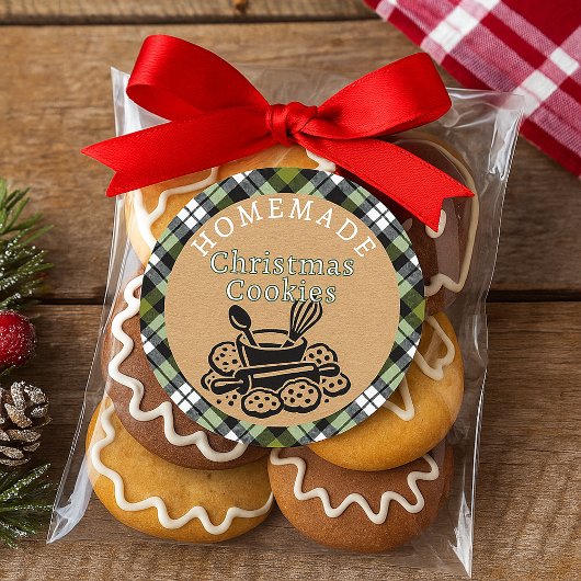 Custom Homemade Christmas Cookies Label Sheet Runder Aufkleber