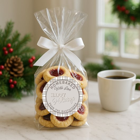 Custom Homemade Christmas Cookies Label Sheet Runder Aufkleber