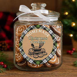 Custom Homemade Christmas Cookies Label Sheet Runder Aufkleber