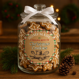 Custom Homemade Christmas Cookies Label Sheet Runder Aufkleber