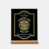 Custom Homemade Elderberry Acrylschild (Vorderseite)