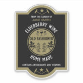 Custom Homemade Elderberry Aufkleber (Vorderseite)