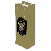 Custom Homemade Elderberry Geschenktüte Für Weinflaschen (Rückseite Schrägansicht)