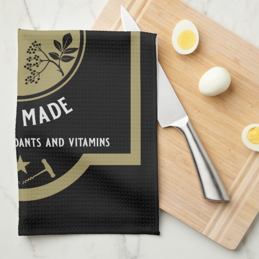 Custom Homemade Elderberry Geschirrtuch (Viertel Falte)