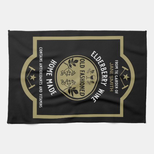 Custom Homemade Elderberry Geschirrtuch (Horizontal)