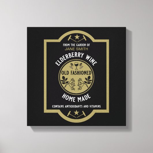 Custom Homemade Elderberry Leinwanddruck (Vorderseite)