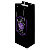 Custom Homemade Elderflower Geschenktüte Für Weinflaschen (Rückseite Schrägansicht)