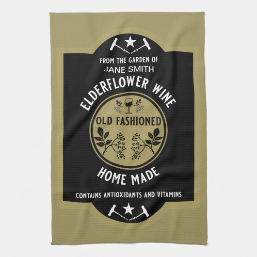 Custom Homemade Elderflower Geschirrtuch (Vertikal)