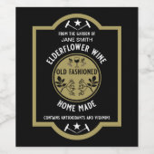 Custom Homemade Elderflower Weinetikett (Einzelnes Label)