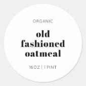 Custom Homemade Food Jar Label Runder Aufkleber (Vorderseite)