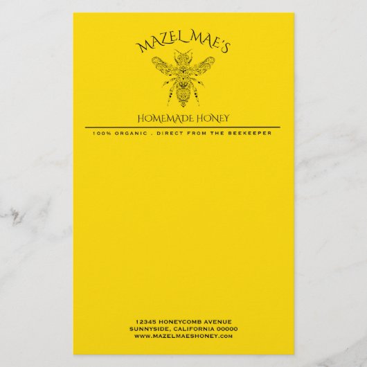 Custom Homemade Honey Briefpapier (Vorderseite)