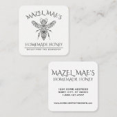 Custom Homemade Honey Quadratische Visitenkarte (Vorne/Hinten)