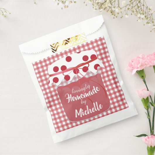 Custom Homemade Jam and Gingham Geschenktütchen (Versiegelt)