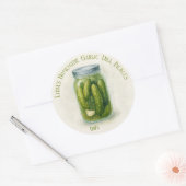Custom Homemade Knolic Dill Pickles Runder Aufkleber (Umschlag)