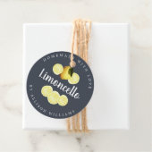 Custom Homemade Limoncello Dark Blue Flasche Geschenkanhänger (Beispiel)