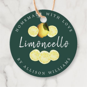 Custom Homemade Limoncello Dark Green Geschenkanhänger
